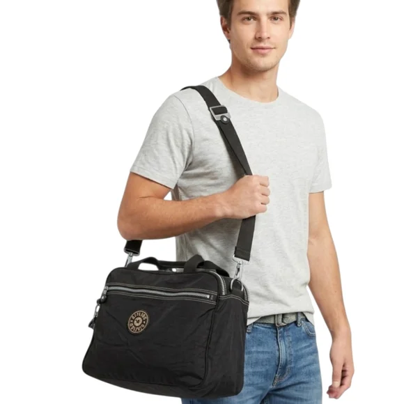 KIPLING Private Transport Messenger Bag Black Unisex - Picture 1 of 16